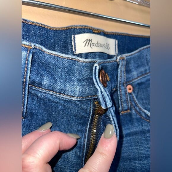 Madewell Women’s Size 27 Distressed 10” High Riser Demi Boot Denim Jeans - Picture 3 of 8